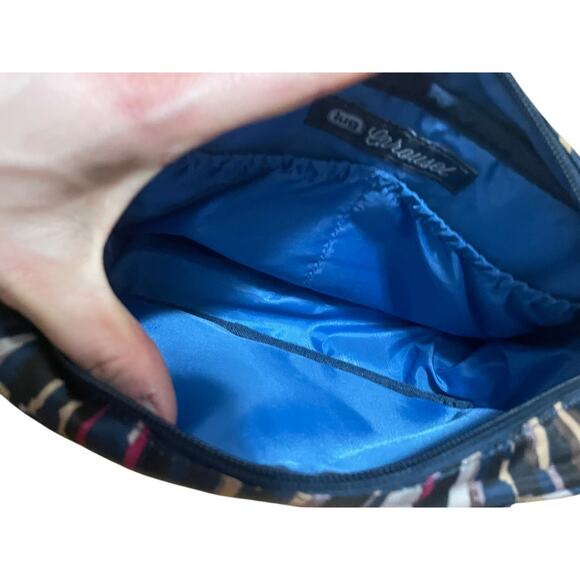 Lug‎ Carousel Crossbody Bag Convertible belt bag Navy Blue Abstract Cream Pink - Picture 4 of 10